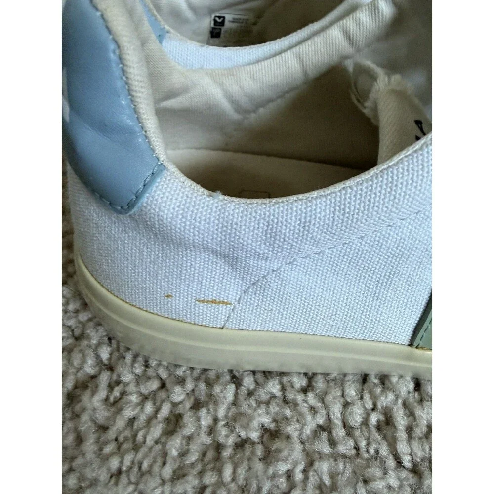 Veja Campo Canvas Sneakers Shoes  White Blue - Women's Size 6